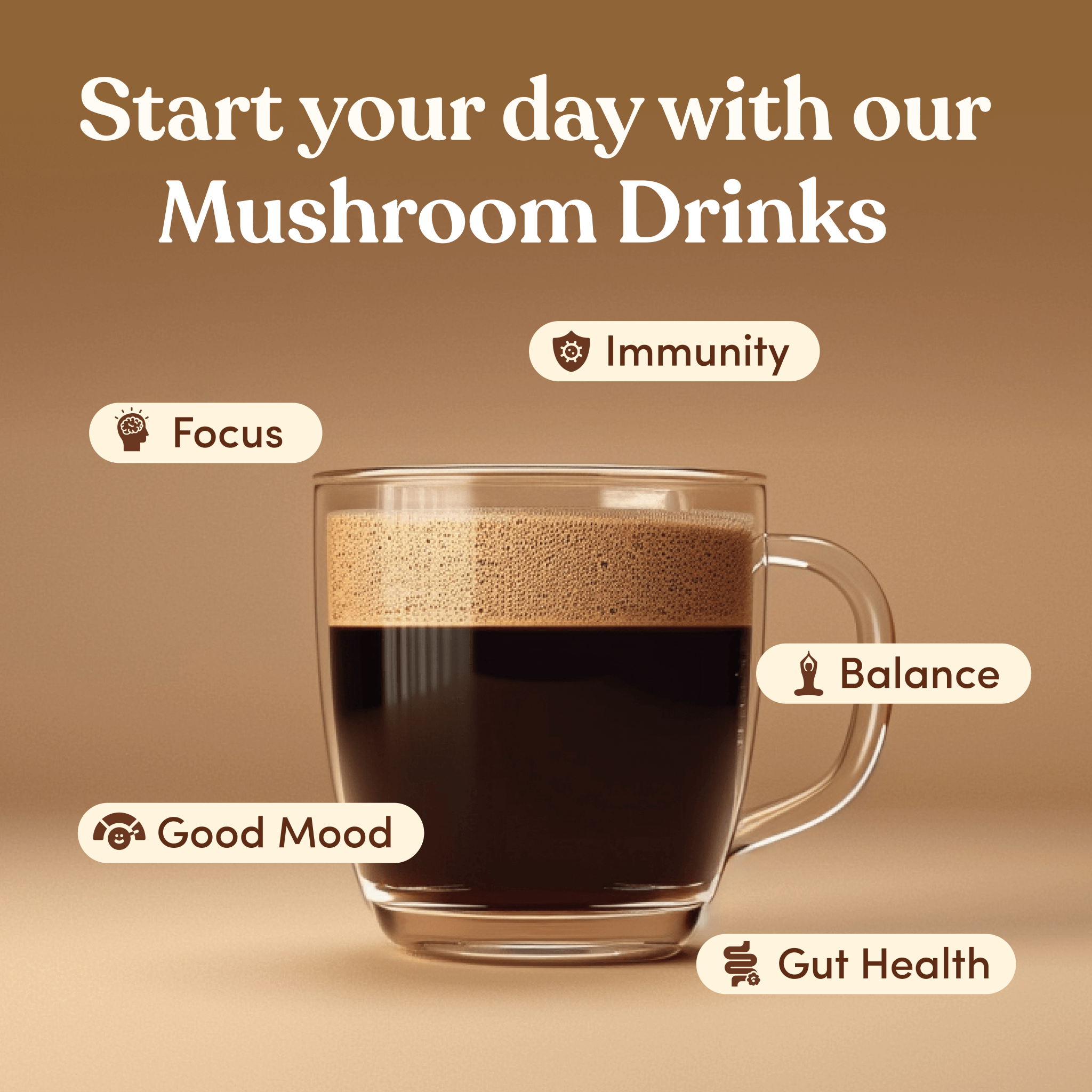 Mushroom Coffee No sugar added