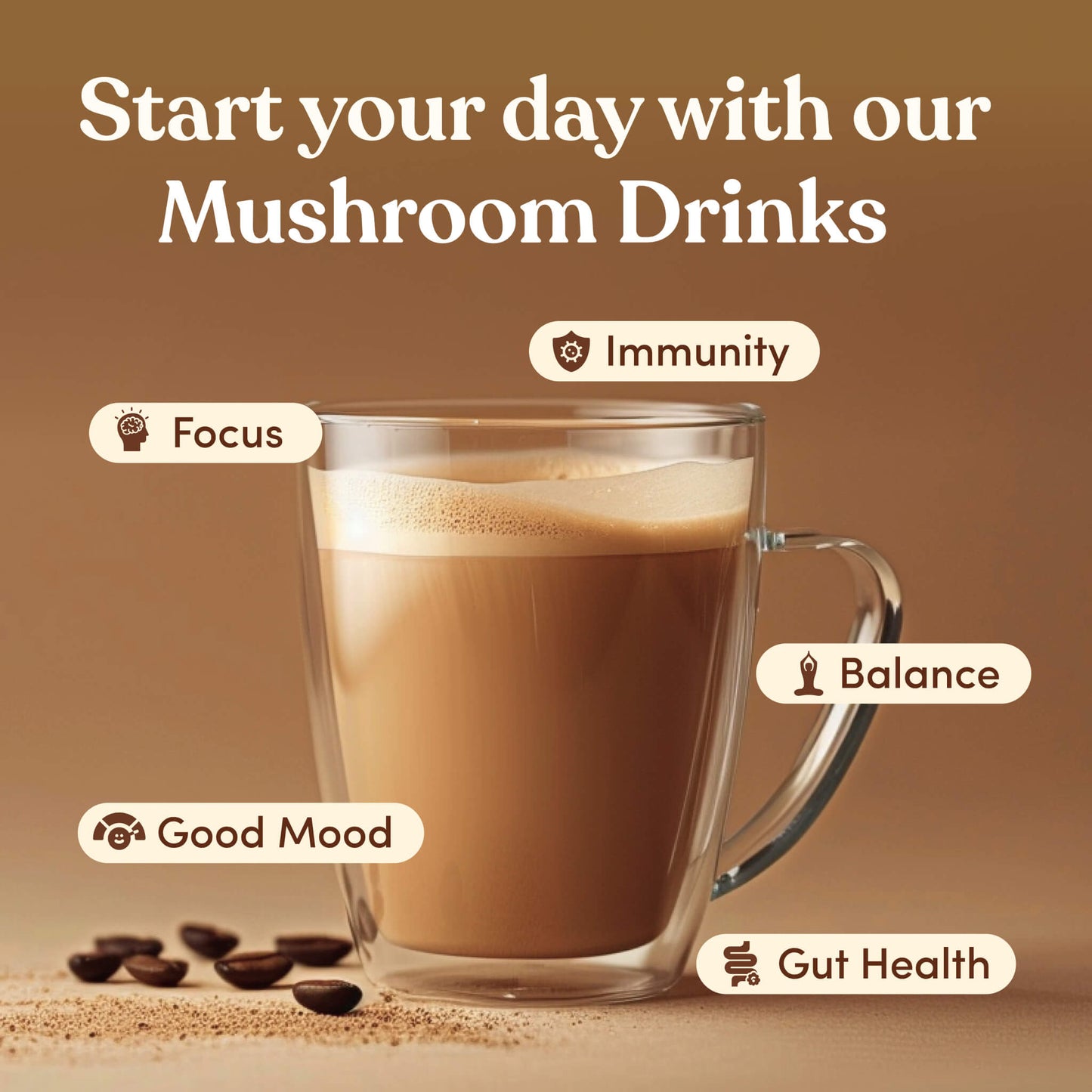 Mushroom Rough Latte No sugar added