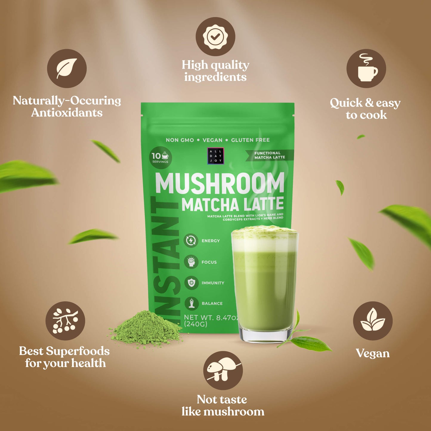 Mushroom Matcha Latte