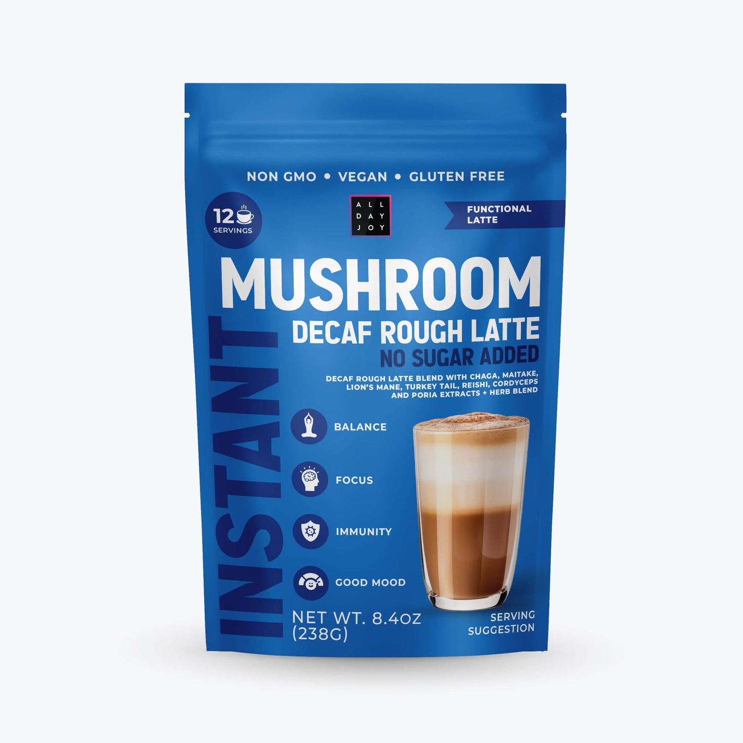 Mushroom Decaf Rough Latte No sugar added