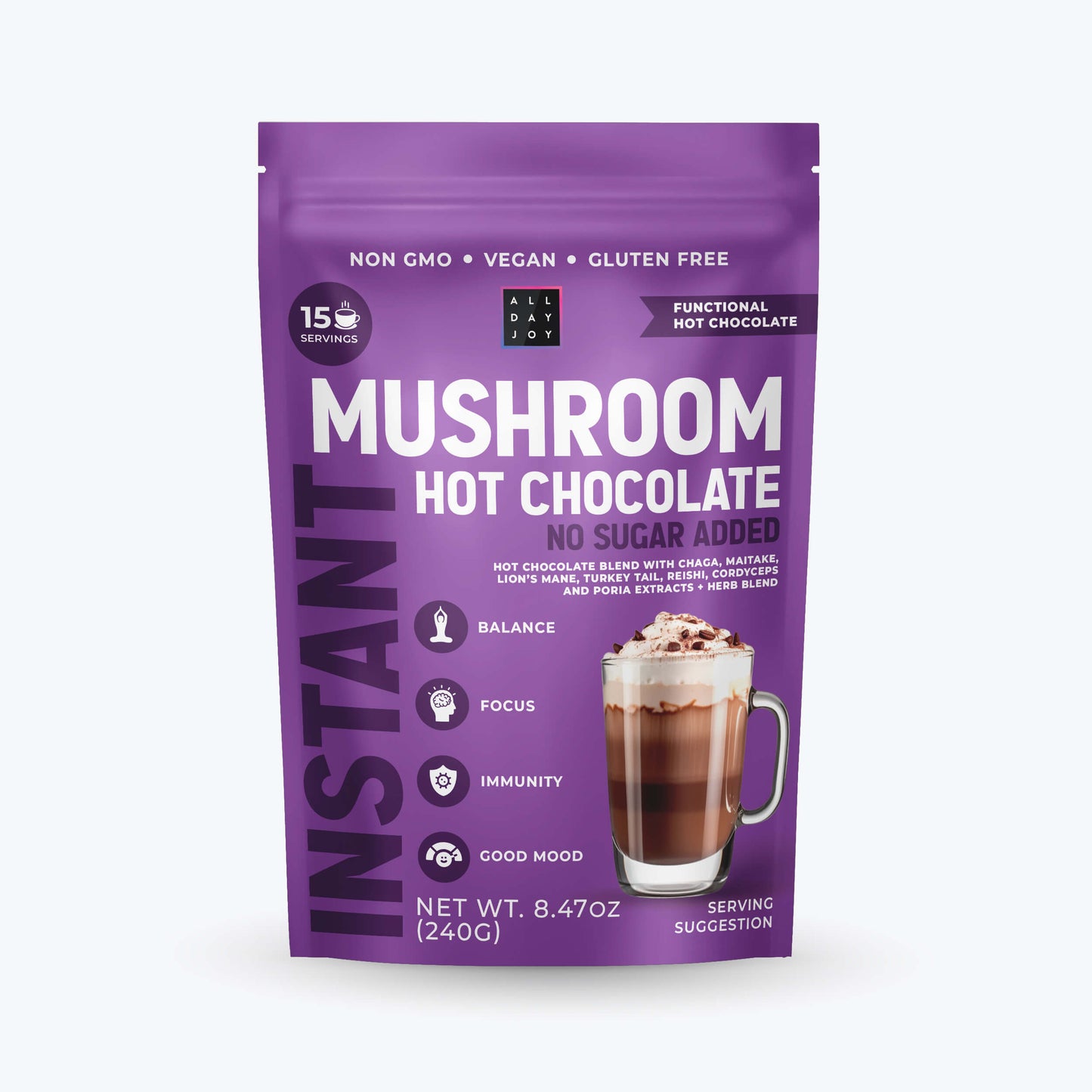 Mushroom Hot Chocolate No sugar added