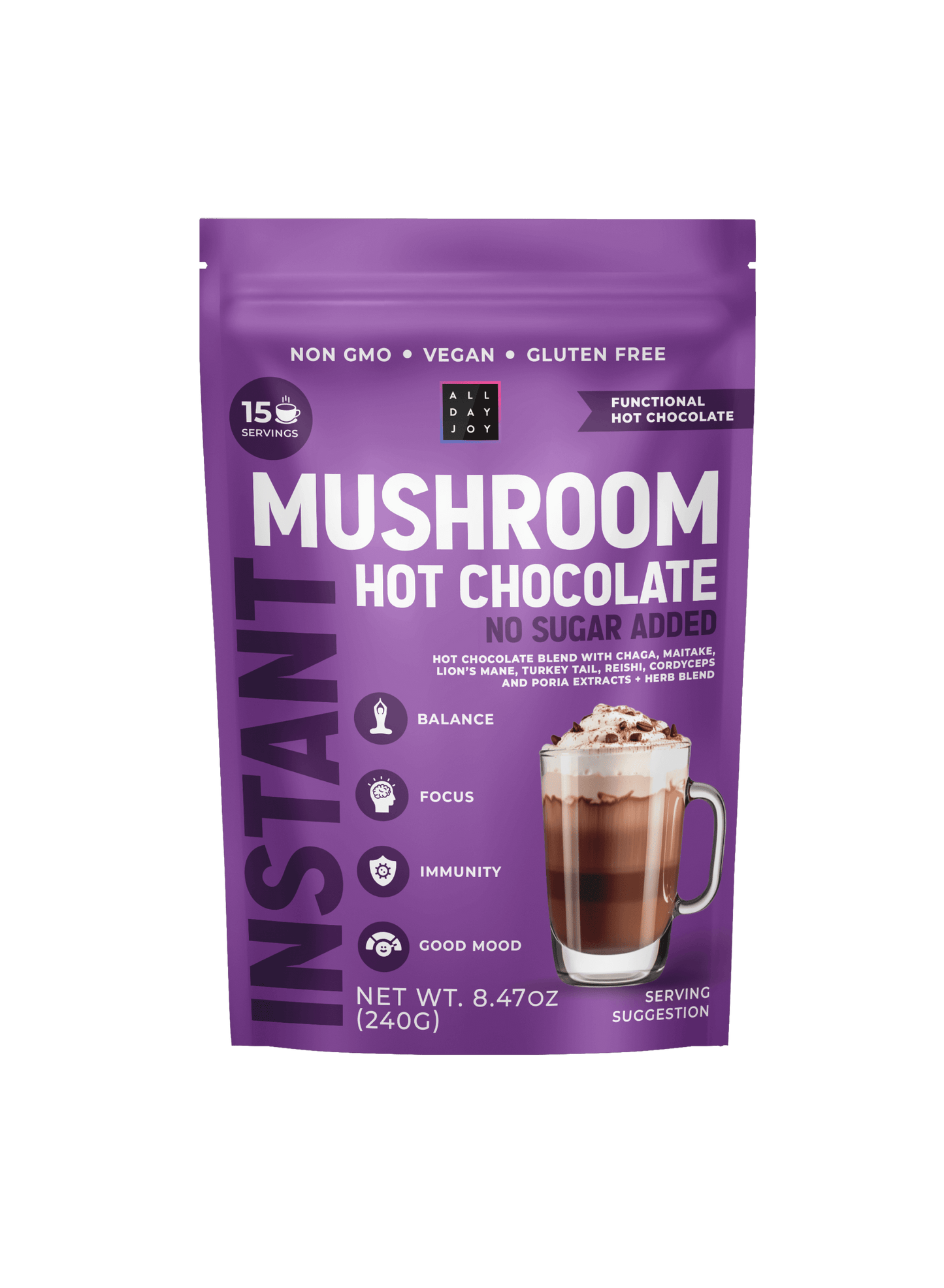 Mushroom Hot Chocolate No sugar added