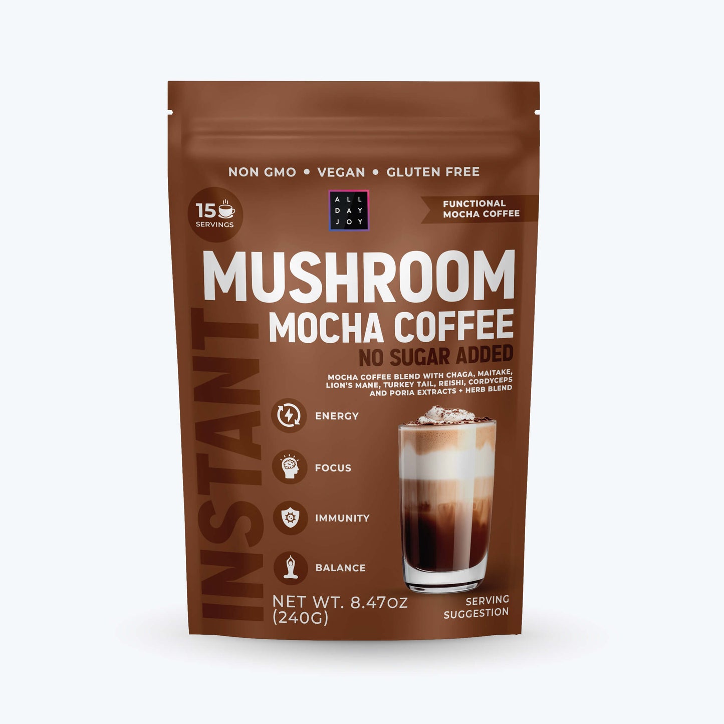 Mushroom Mocha Coffee No sugar added