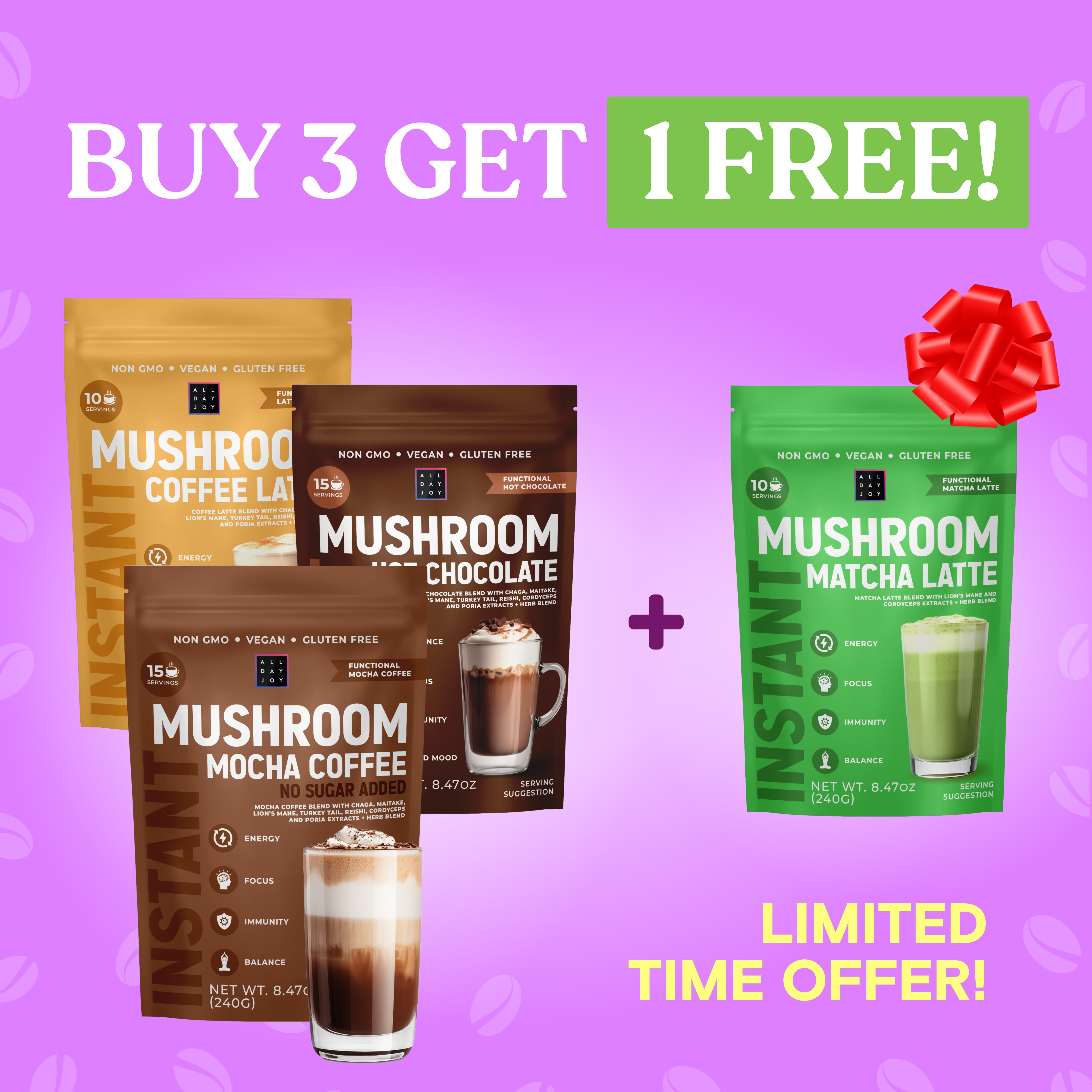 Mushroom Mocha Coffee No sugar added